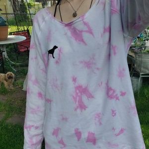 Pink and white tie dye PINK Victoria Secret